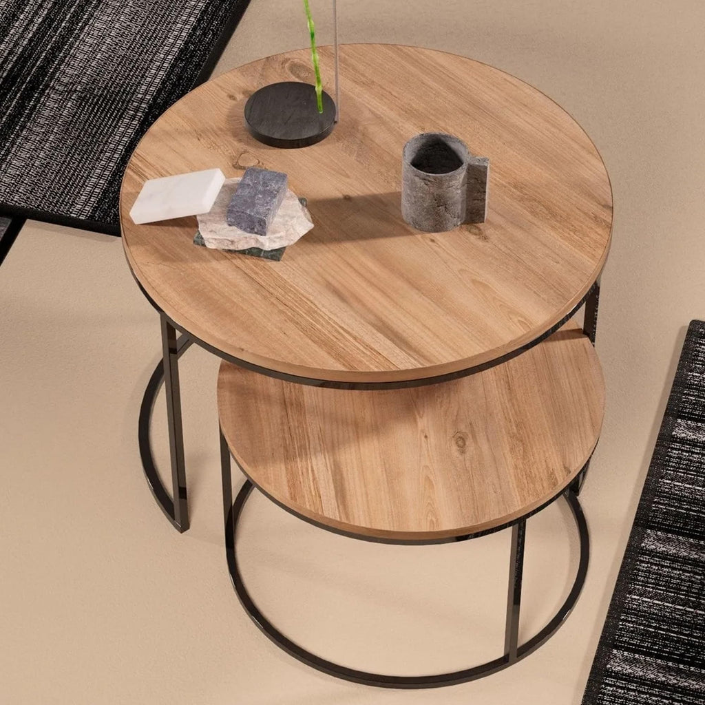 Couchtisch-Set Holzoptik