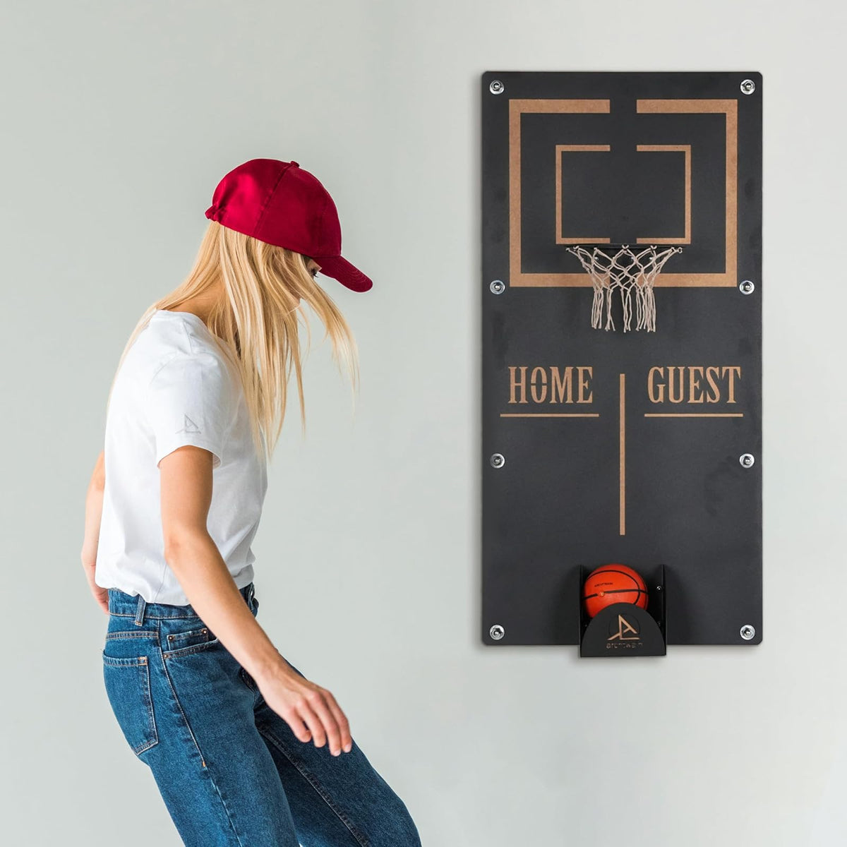 Basketballkorb Wandspiel aus Metall – Craft, 100 × 50 cm