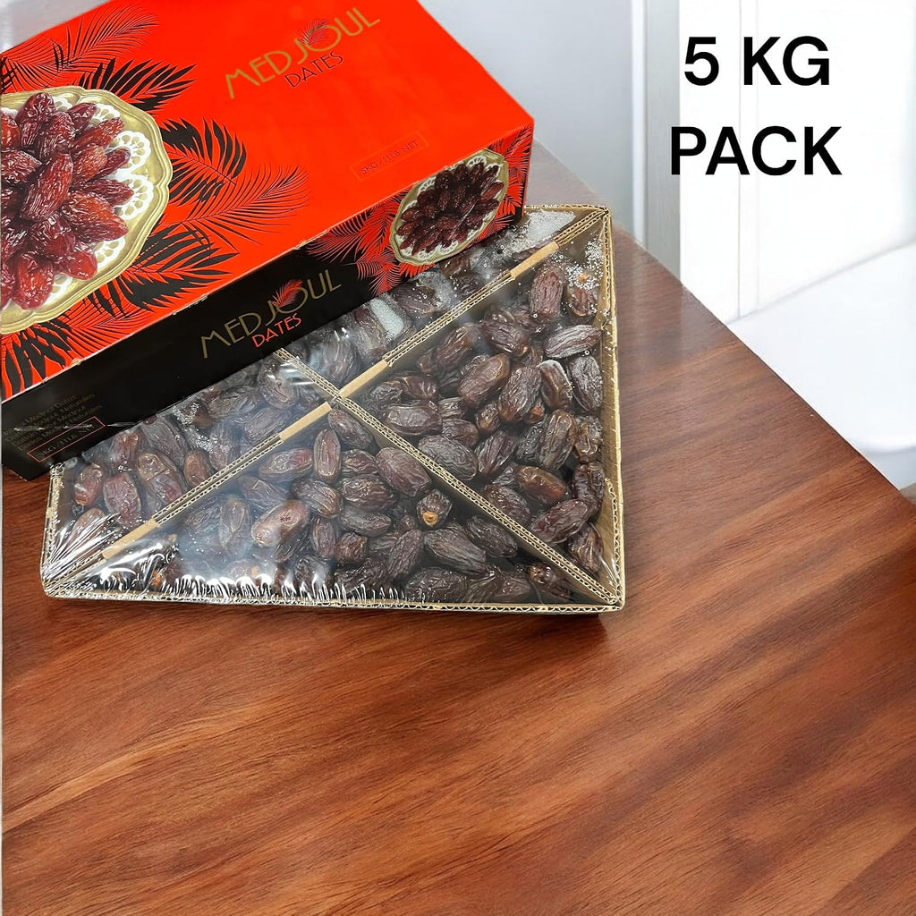 5 Kg Datteln Medjool Medjoul Datteln Kiste | VEGAN | fruchtiger, honigsüßer aromatischer Geschmack |