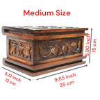 Walnut Treasure Secret Magic Box Handgefertigte einzigartige Schmuckschatulle mit verstecktem Schlüssel (klein)