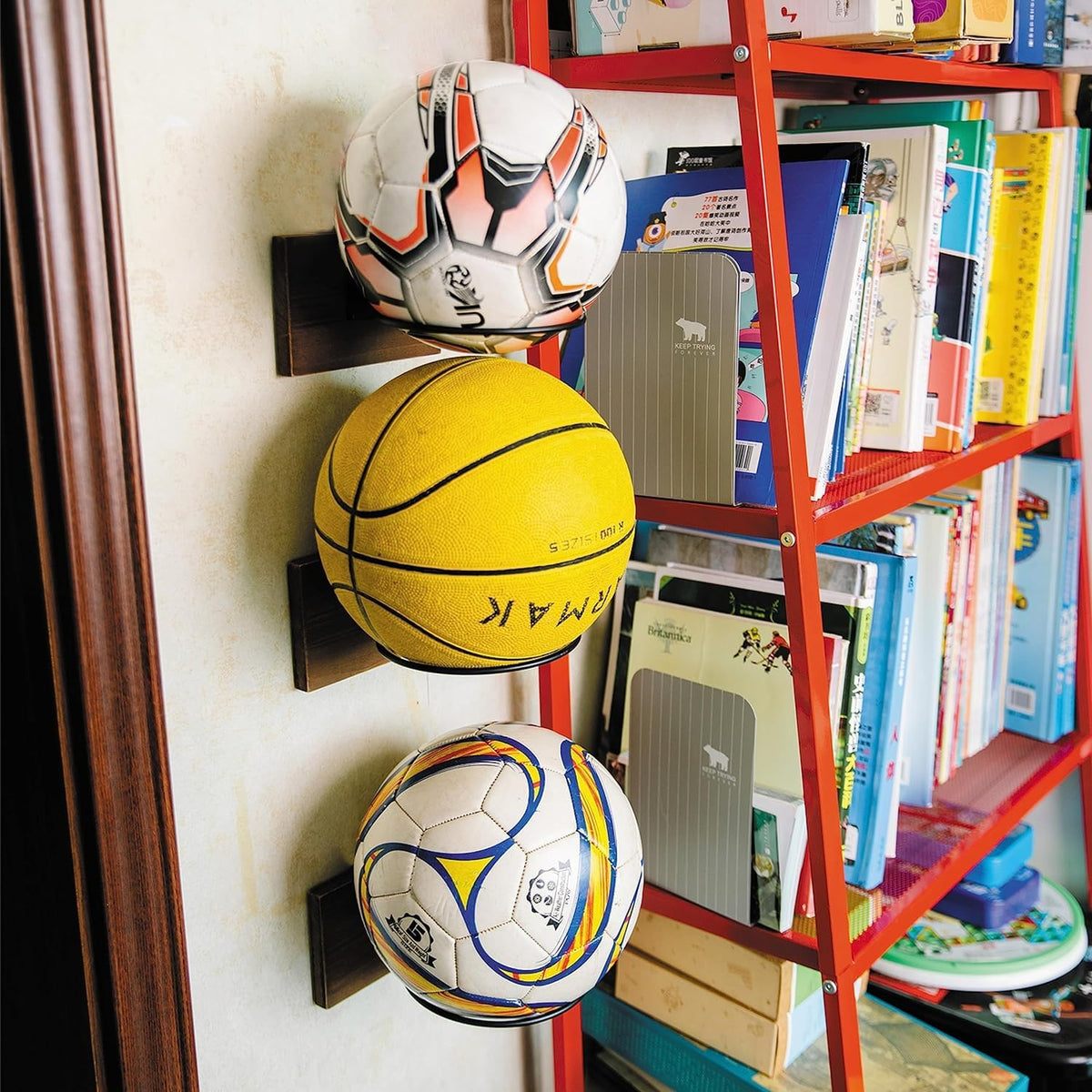 Ballhalter zur Wandmontage – Halterung für Basketball, Fußball und Volleyball
