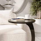 Beistelltisch C-Form Schwarz