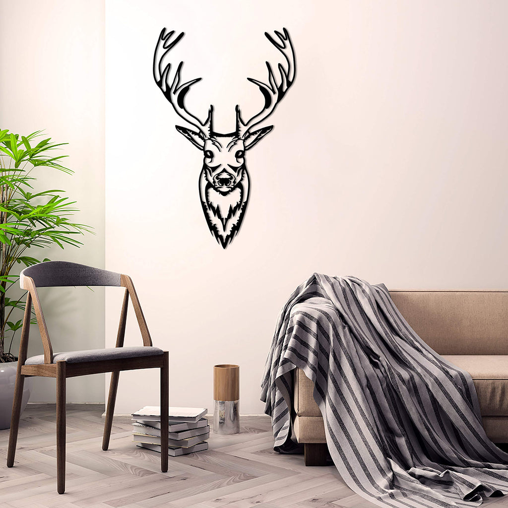 Hirsch – Metall-Wanddekoration 55 x 35 cm