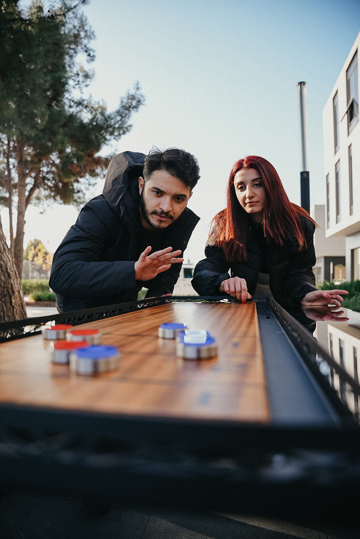 Praktisch zu spielen Spiel Wandspiel (schwarz) (Shuffleboard Schwarz)