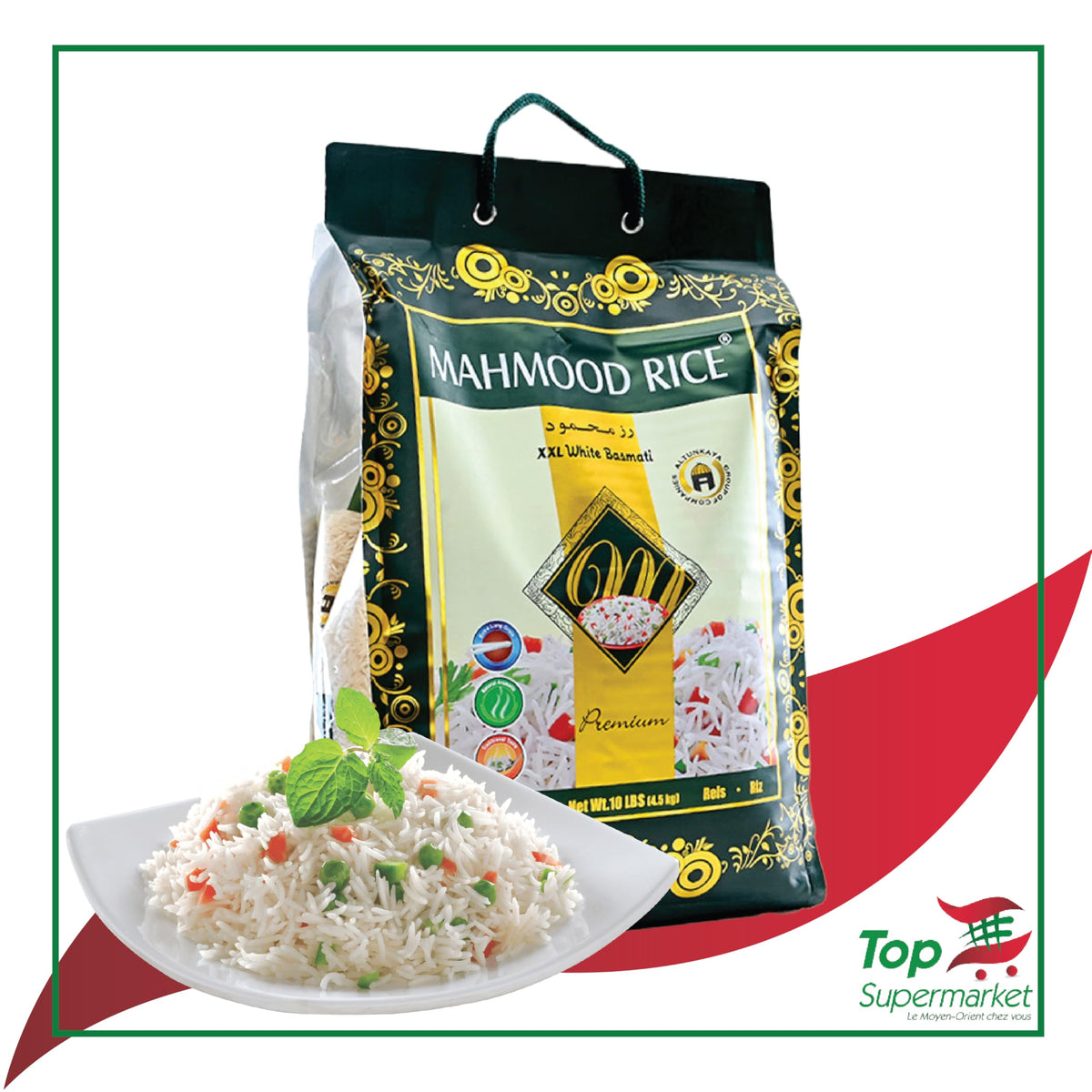 Mahmood Basmati-Reis, weiß – Langkorn aus Pakistan, 4,5 kg, Premium