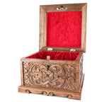 Walnut Treasure Secret Magic Box Handgefertigte einzigartige Schmuckschatulle mit verstecktem Schlüssel (klein)