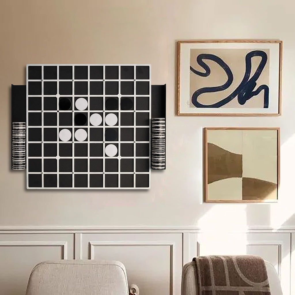 Othello / Reversi – Wandspiel aus Metall, 60 × 70 cm