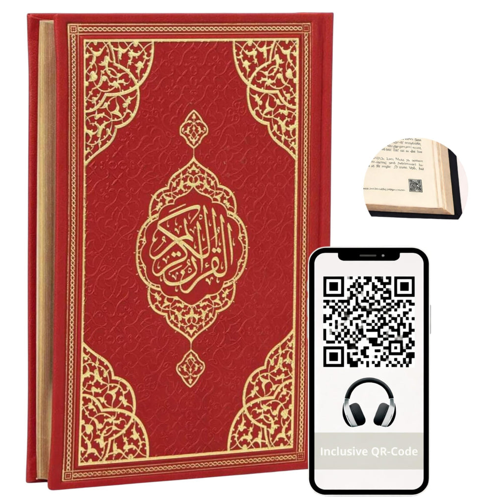 Koran auf Arabisch mit burgunderrotem Termo-Ledereinband und Goldschnitt