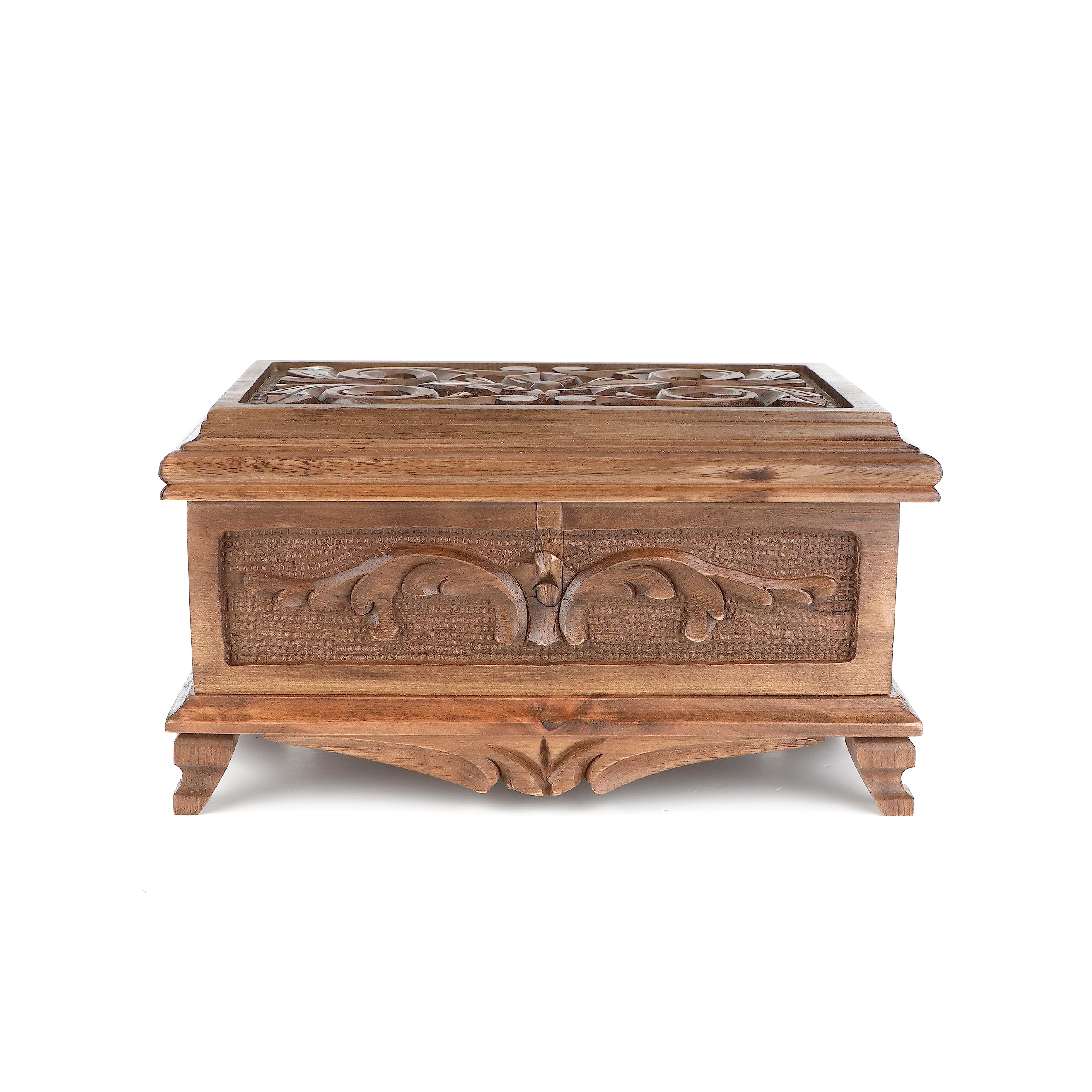 Walnut Treasure Secret Magic Box Handgefertigte einzigartige Schmuckschatulle mit verstecktem Schlüssel (klein)