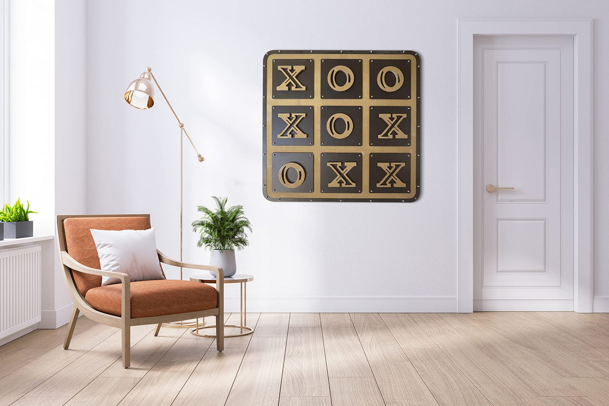 Praktisch zum Spielen von Wandspiel (schwarz) (riesiger Tic Tac Toe)