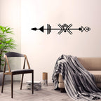 Indianisches Design – Metall-Wanddekoration 108 x 20 cm