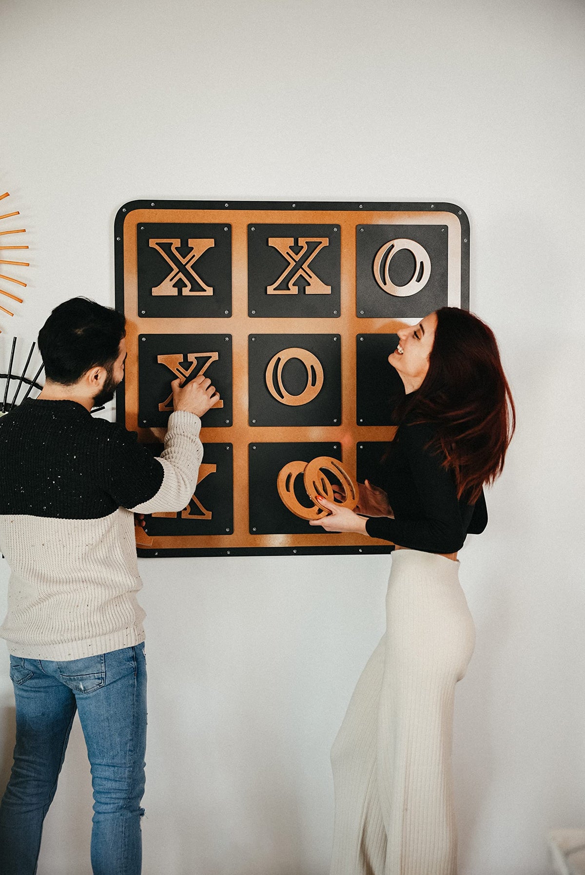 Praktisch zum Spielen von Wandspiel (schwarz) (riesiger Tic Tac Toe) – Default Title