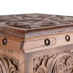 Walnut Treasure Secret Magic Box Handgefertigte einzigartige Schmuckschatulle mit verstecktem Schlüssel (klein)