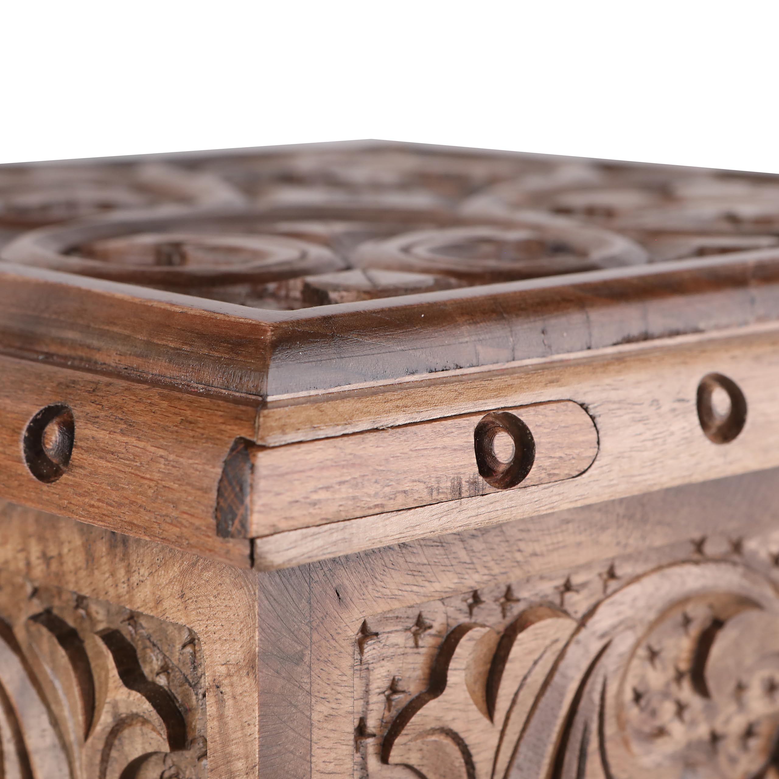 Walnut Treasure Secret Magic Box Handgefertigte einzigartige Schmuckschatulle mit verstecktem Schlüssel (klein)