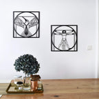 Tubibu Wanddekoration aus Metall, Motiv: Mann, Metallskulptur, für Zuhause, Büro, Schlafzimmer, Wohnzimmer, Außendekoration, 40,6 x 50,8 cm