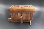 Walnut Treasure Secret Magic Box Handgefertigte einzigartige Schmuckschatulle mit verstecktem Schlüssel (klein)