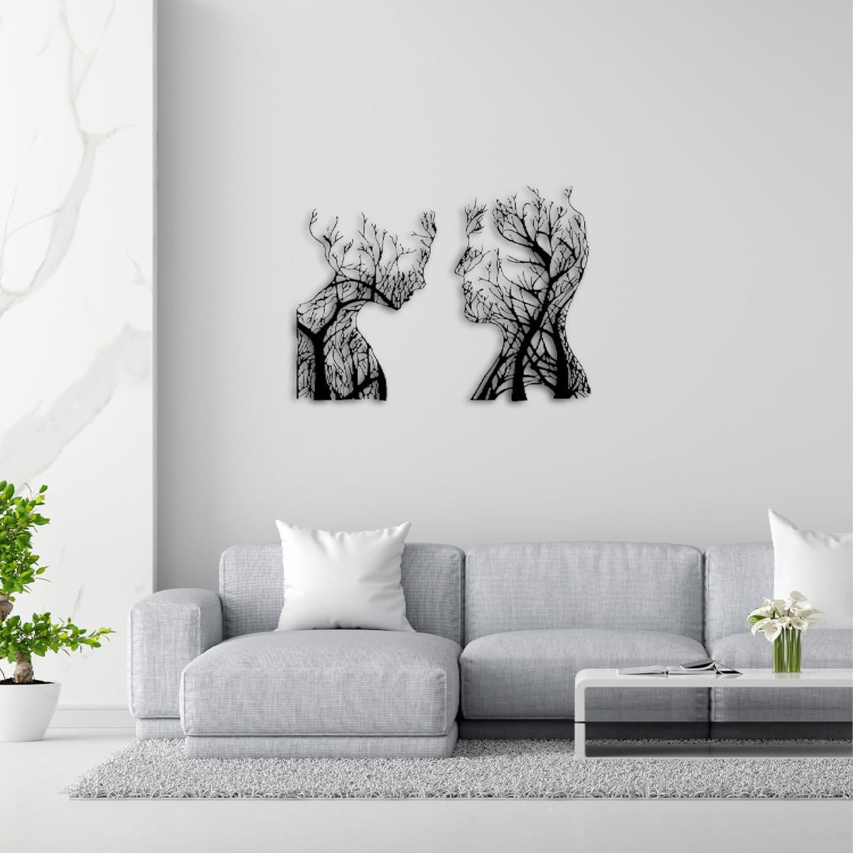 Baum des Lebens – Human – Metall-Wandkunst, 3D