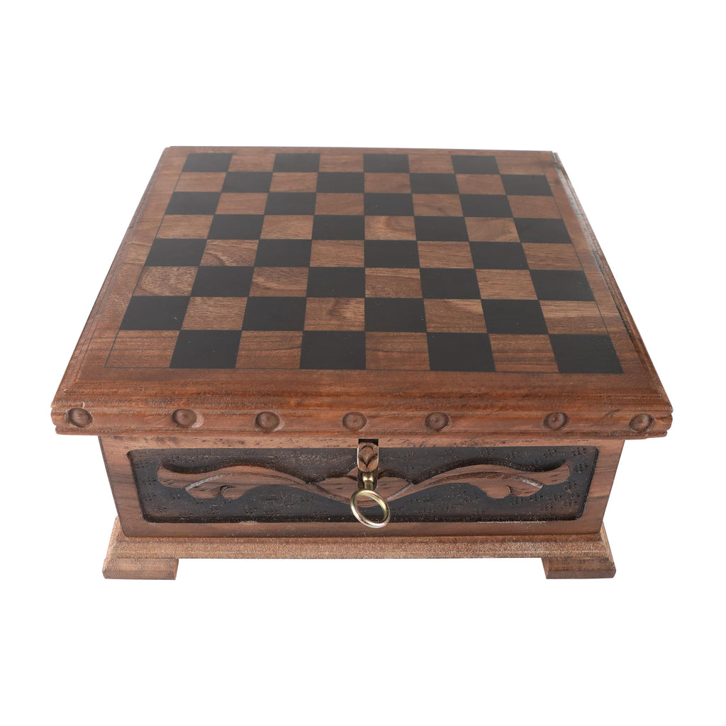 Walnut Treasure Secret Magic Box Handgefertigte einzigartige Schmuckschatulle mit verstecktem Schlüssel (klein)