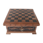 Walnut Treasure Secret Magic Box Handgefertigte einzigartige Schmuckschatulle mit verstecktem Schlüssel (klein)