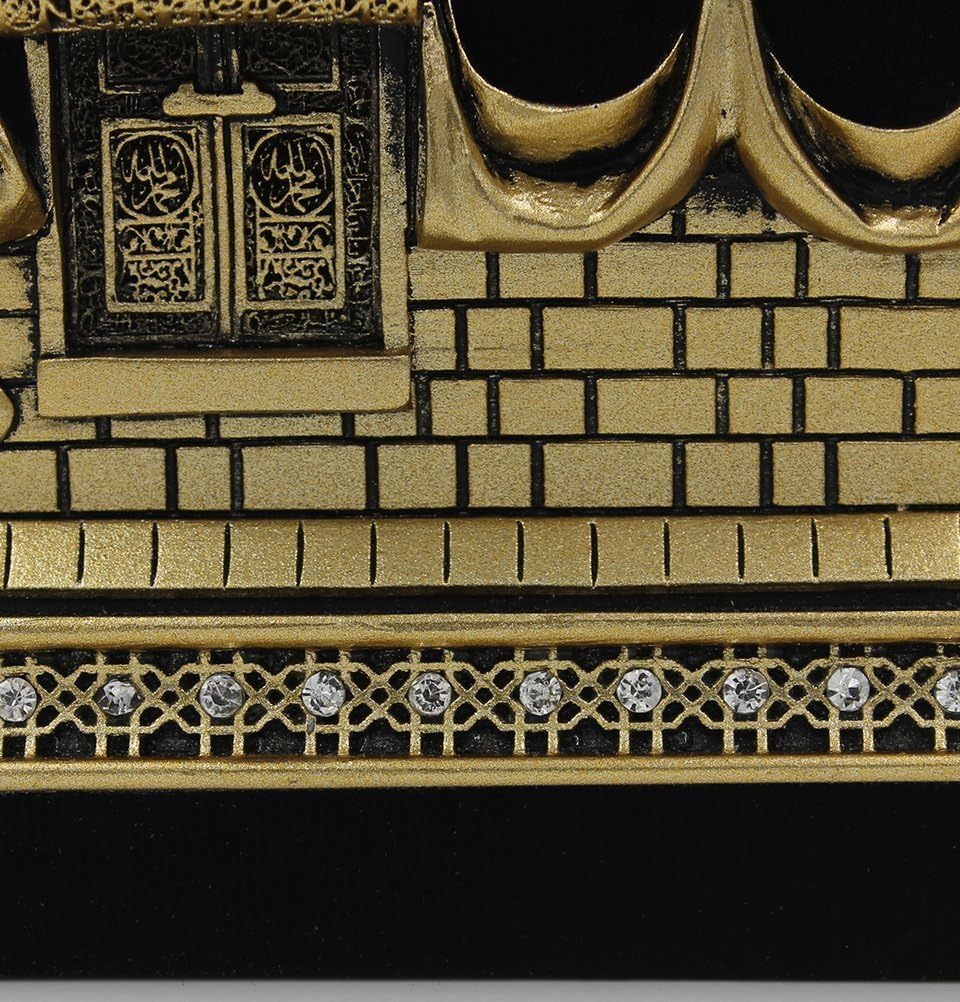 Home Table Decor Kaba Nachbildung Modell Schaustück Buchstütze Eid Geschenk (klein, Gold)