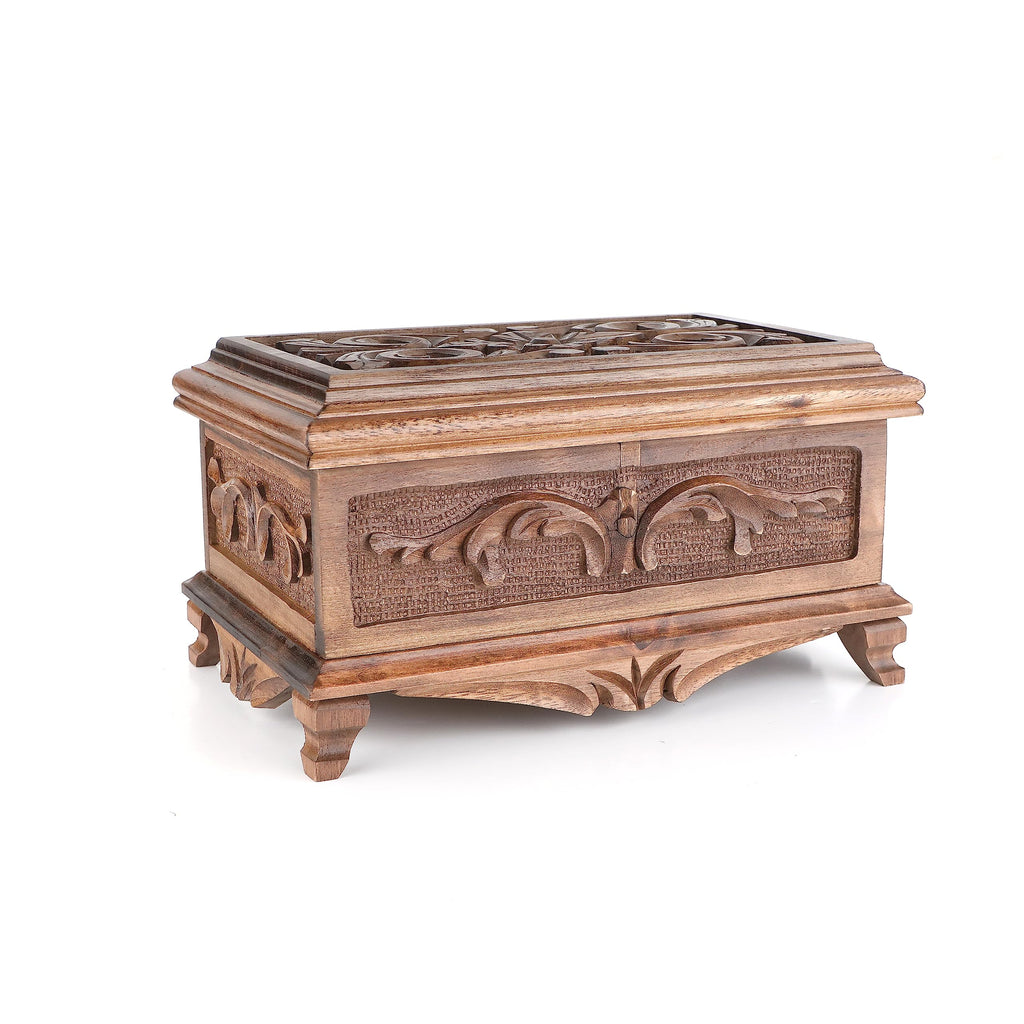Walnut Treasure Secret Magic Box Handgefertigte einzigartige Schmuckschatulle mit verstecktem Schlüssel (klein)