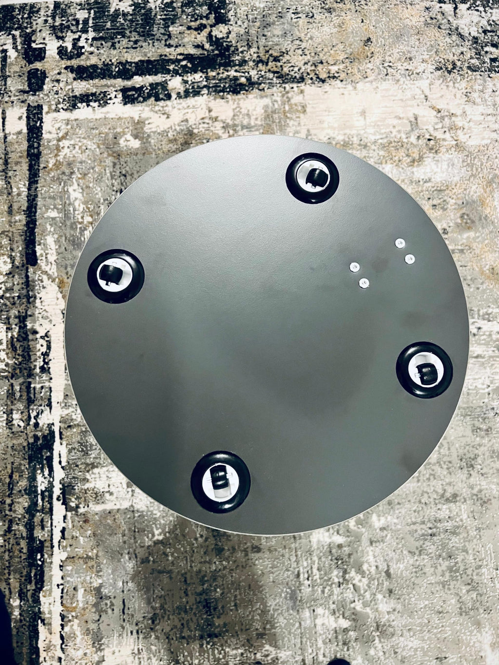 Beistelltisch C-Form Grau
