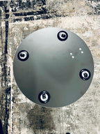 Beistelltisch C-Form Grau