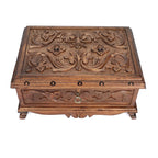 Walnut Treasure Secret Magic Box Handgefertigte einzigartige Schmuckschatulle mit verstecktem Schlüssel (klein)