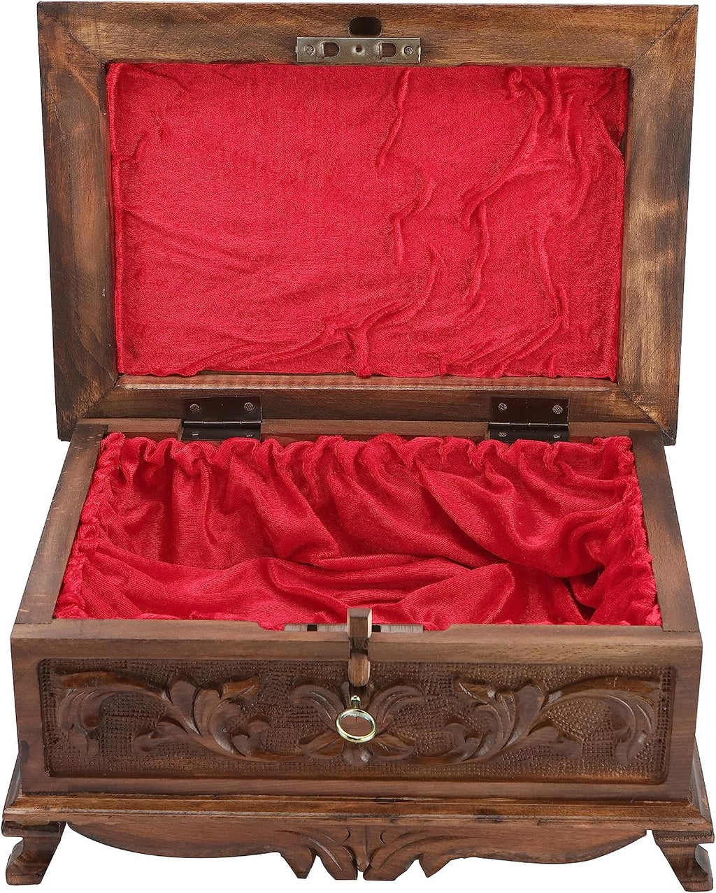 XL Walnuss Treasure Secret Magic Box handgefertigt einzigartige Schmuckschatulle