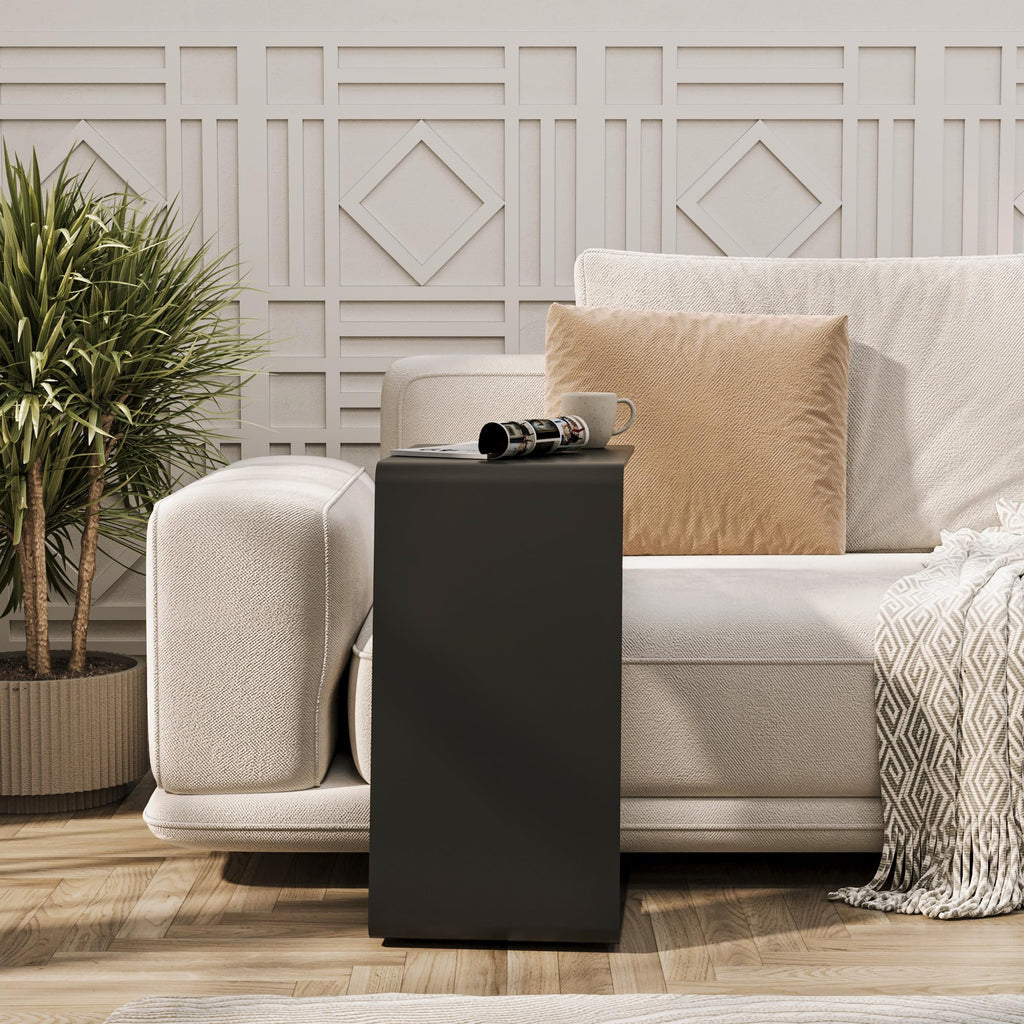 C-Design Beistelltisch aus Metall – Schwarz, 60 cm