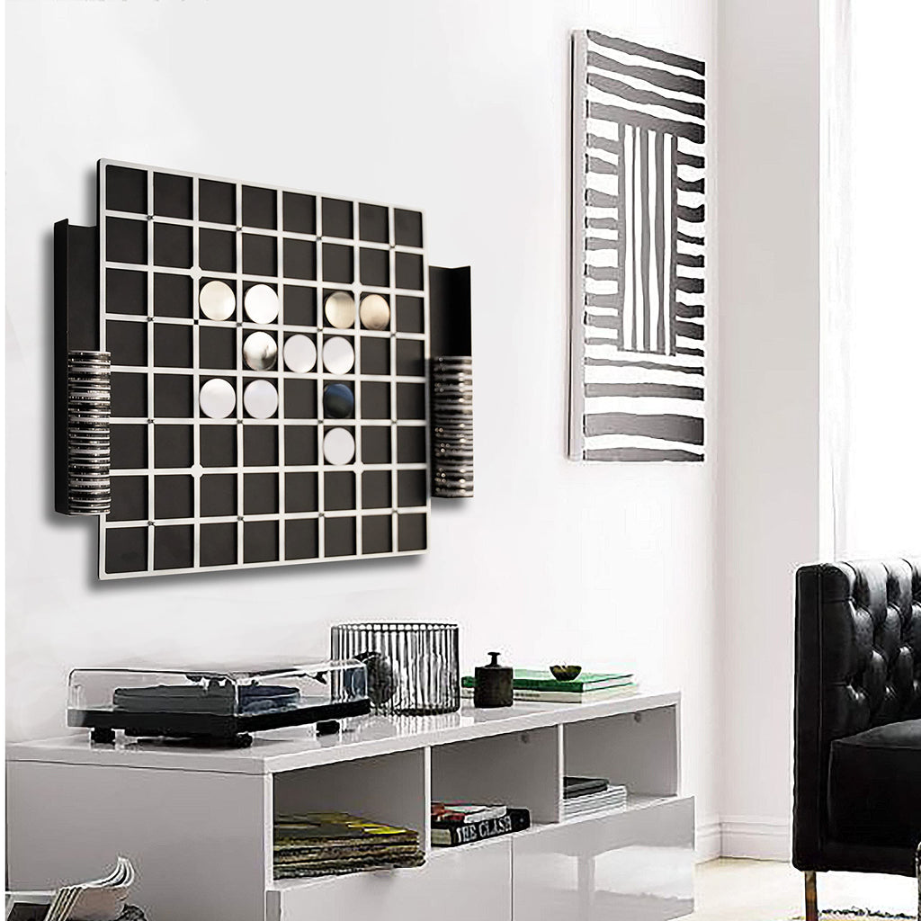 Tubibu Wandspiele, einzigartige Wanddekoration, außergewöhnliches Geschenk, Wanddekoration, Wandkunst, Wandspielbrett, Bürowandkunst, Einweihungsgeschenk (Othello/Reversi)