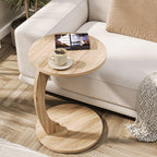 Beistelltisch C-Form Nussbaum-Optik