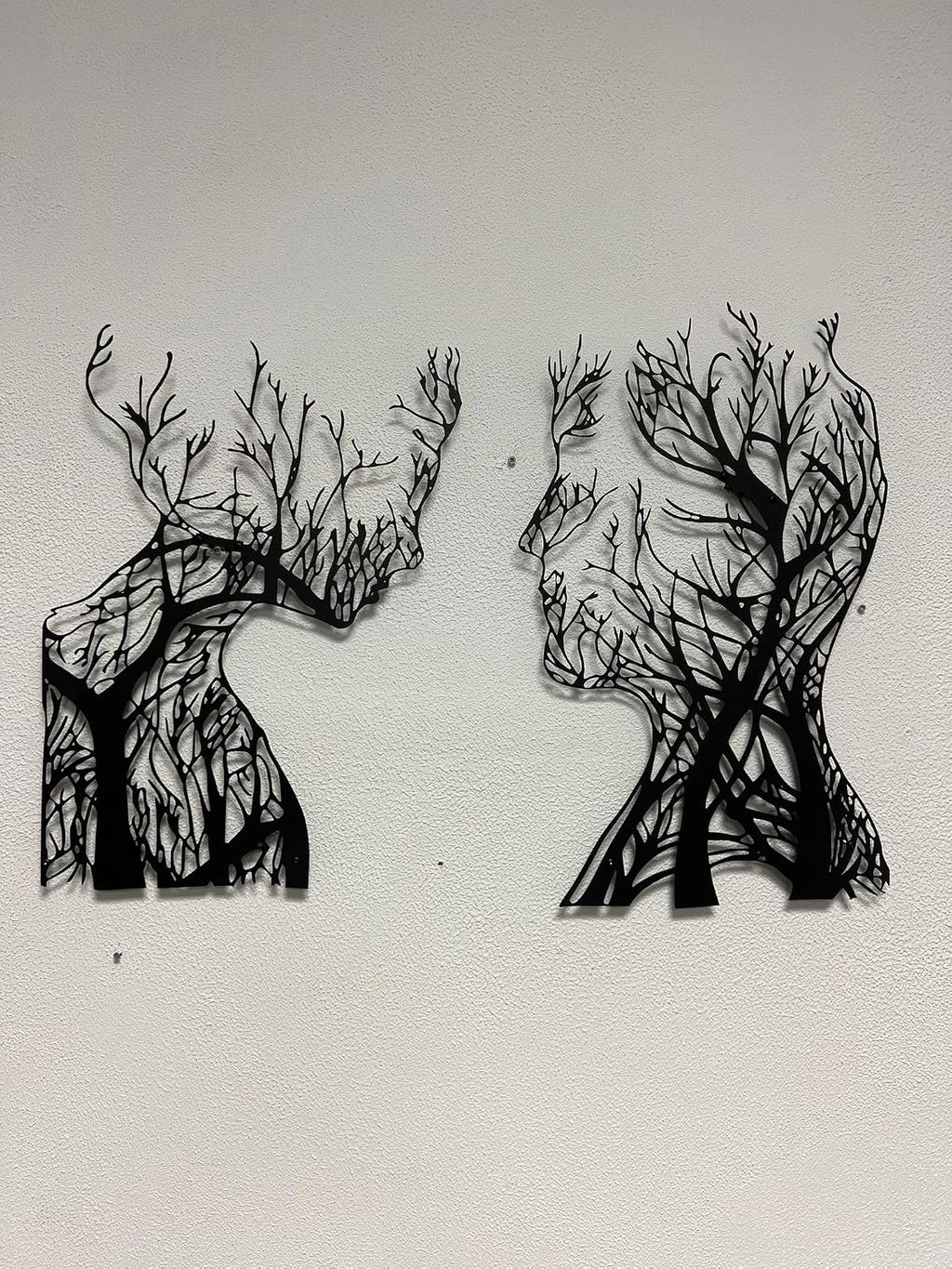 Tubibu Baum des Lebens Wanddeko, Wandbild aus Metall Schwarz, Haus Wandkunst-Dekoration, Wandaufkleber 3D, Moderne Deko, Bilder für Zuhause Büro Schlafzimmer, Wohnzimmer (African, Large)