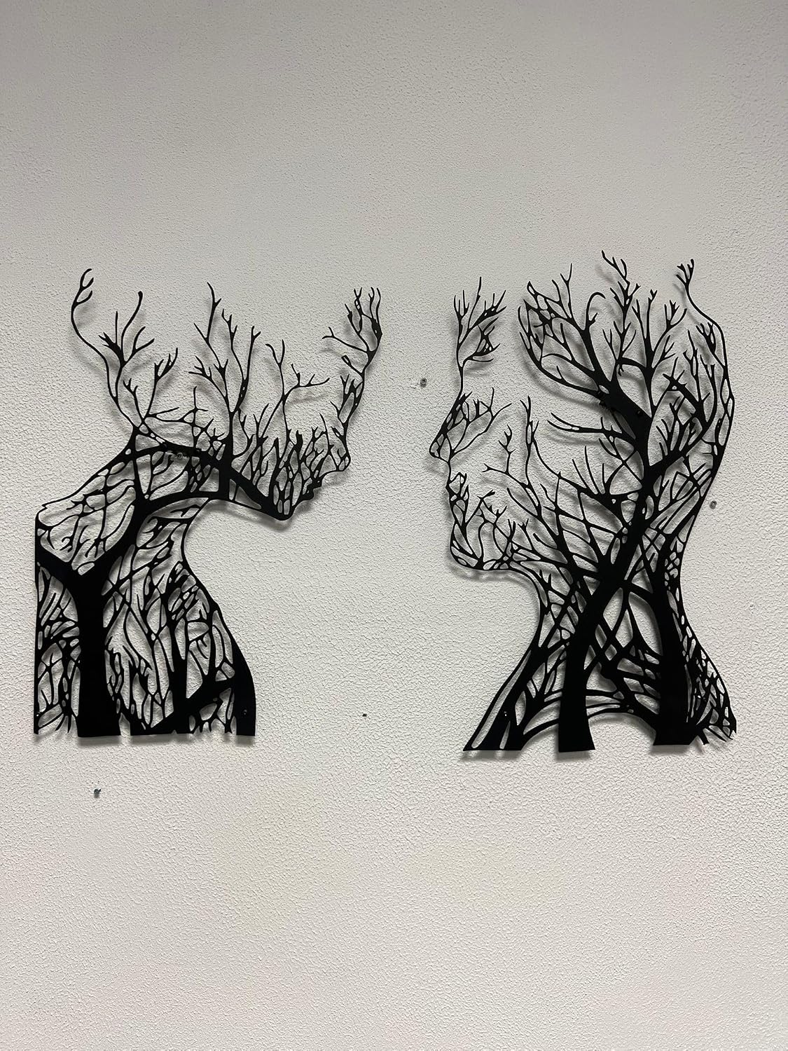 Tubibu Baum des Lebens Wanddeko, Wandbild aus Metall Schwarz, Haus Wandkunst-Dekoration, Wandaufkleber 3D, Moderne Deko, Bilder für Zuhause Büro Schlafzimmer, Wohnzimmer (African, Large)