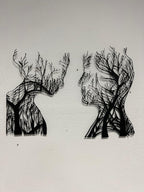 Baum des Lebens – Human – Metall-Wandkunst, 3D