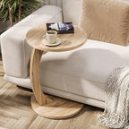 Beistelltisch C-Form Nussbaum-Optik