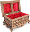 Walnut Treasure Secret Magic Box, handgefertigt, einzigartige Schmuckschatulle mit verstecktem Knopf, 25 x 15 x 12 cm