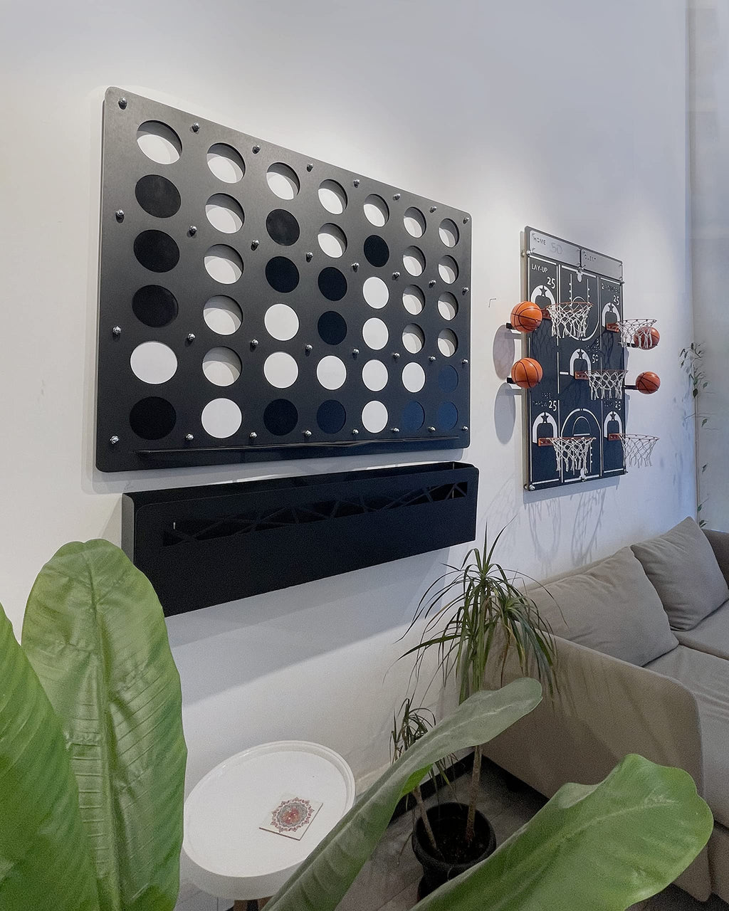 Tubibu Wall Games 4 Connect in a Row Einzigartige Wanddekoration, bequem zu spielen, außergewöhnliches Geschenk, Wanddekoration, Wandkunst (groß)