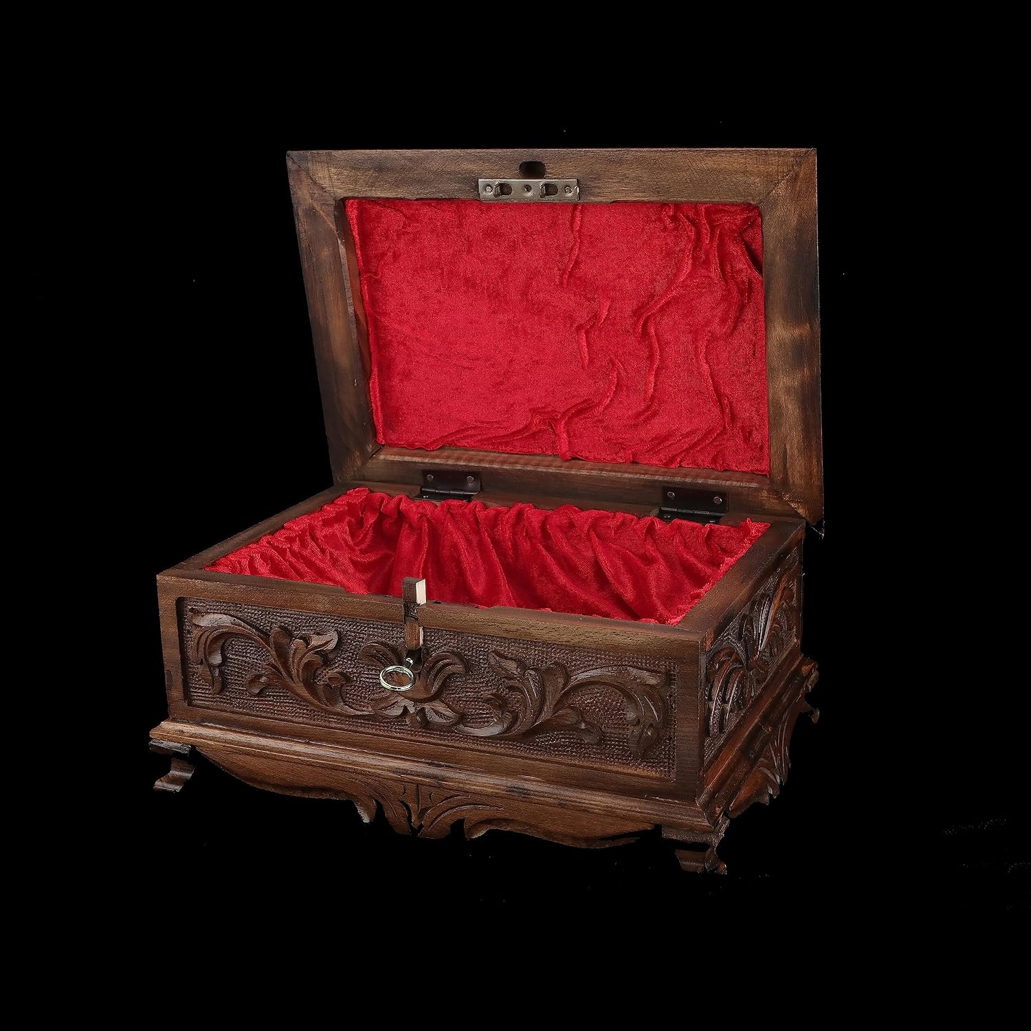 XL Walnuss Treasure Secret Magic Box handgefertigt einzigartige Schmuckschatulle