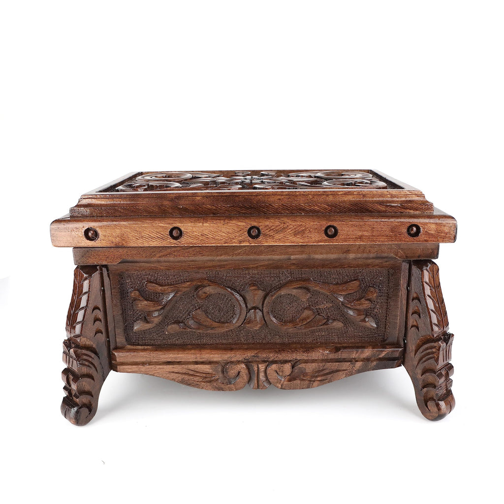 Walnut Treasure Secret Magic Box Handgefertigte einzigartige Schmuckschatulle mit verstecktem Schlüssel (klein)