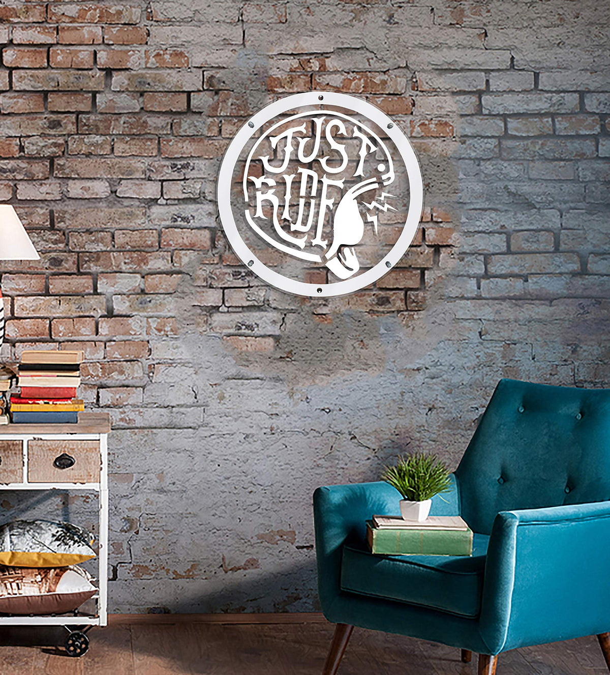 Ride Design – Metall-Wanddekoration 100 x 75 cm, Weiß