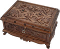 XL Walnuss Treasure Secret Magic Box handgefertigt einzigartige Schmuckschatulle