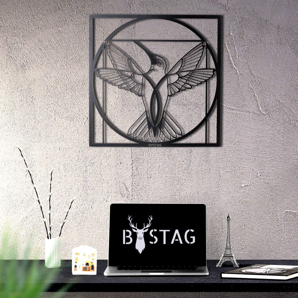 Tubibu Wanddekoration aus Metall, 3D-Metall-Skulptur, 50,8 x 50,8 cm