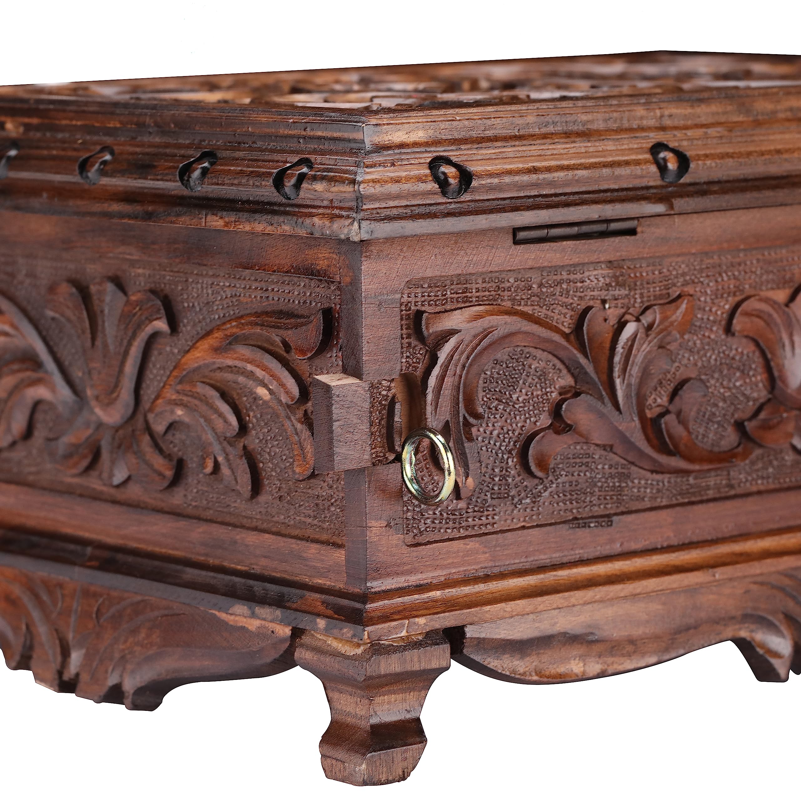Walnut Treasure Secret Magic Box Handgefertigte einzigartige Schmuckschatulle mit verstecktem Schlüssel (klein)