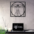 Tubibu Wanddekoration aus Metall, Motiv: Mann, Metallskulptur, für Zuhause, Büro, Schlafzimmer, Wohnzimmer, Außendekoration, 40,6 x 50,8 cm