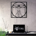Tubibu Wanddekoration aus Metall, Motiv: Mann, Metallskulptur, für Zuhause, Büro, Schlafzimmer, Wohnzimmer, Außendekoration, 40,6 x 50,8 cm