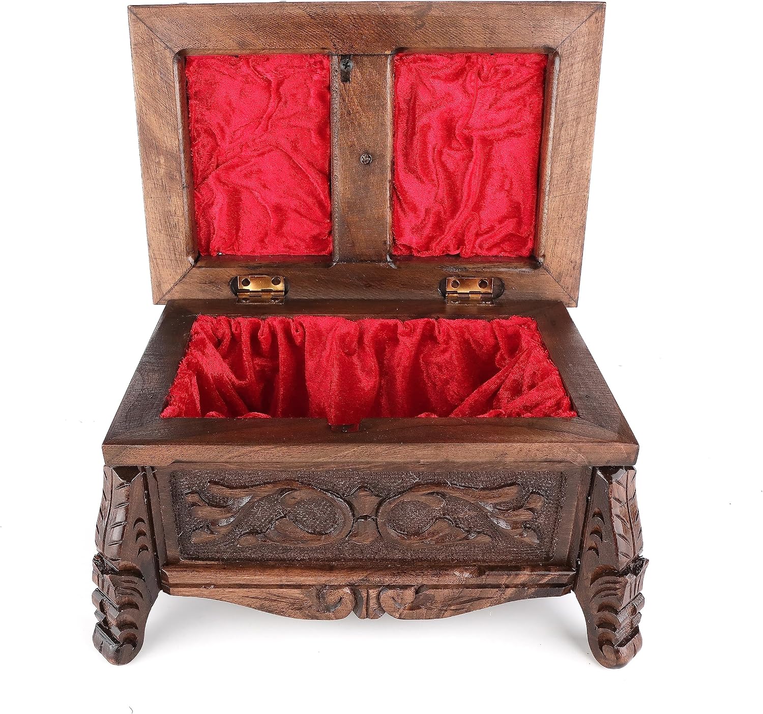 Walnuss Treasure Secret Magic Box handgefertigte einzigartige Schmuckschatulle mit verstecktem Knopf, Größe XXL