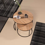 Couchtisch-Set Holzoptik im Wohnzimmer