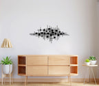 Geometrische Metall-Wandkunst – Schwarz